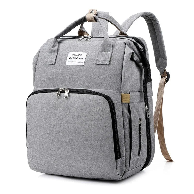 Nouveau sac pliable d'extérieur avec sac de couchage pour bébé, sac à dos multifonctionnel pour biberon, sac à dos à langer