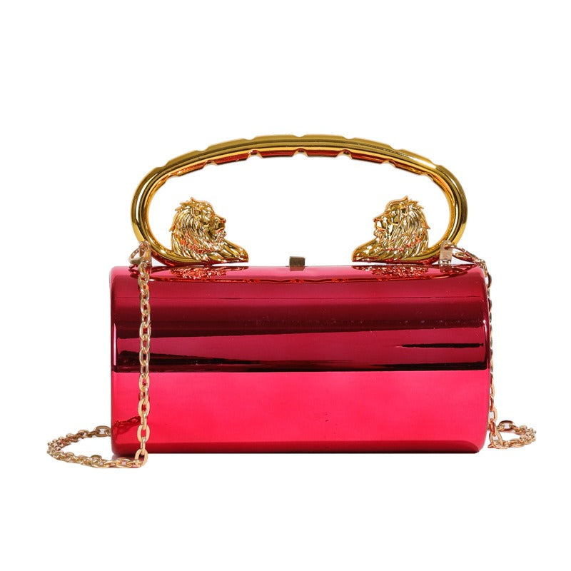Sac à main tendance pour femme, sac polyvalent en acrylique de couleur unie, sac à bandoulière avec chaîne