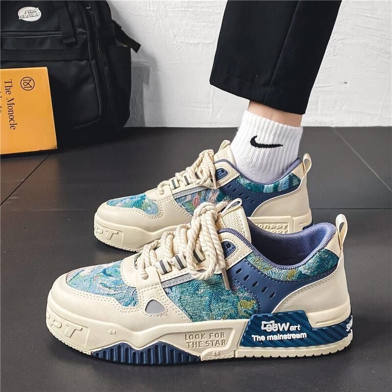 Chaussures pour hommes, nouvelles chaussures en toile respirantes, semelles épaisses tendance et polyvalentes, chaussures de sport et de loisirs, chaussures de papa, pour hommes