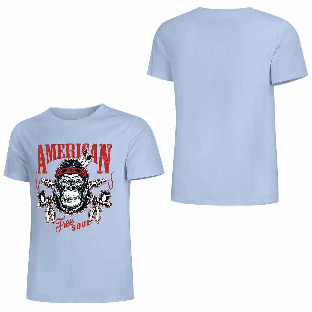 New 2025 Pure cotton short sleeved T-shirt Front print Multiple colors