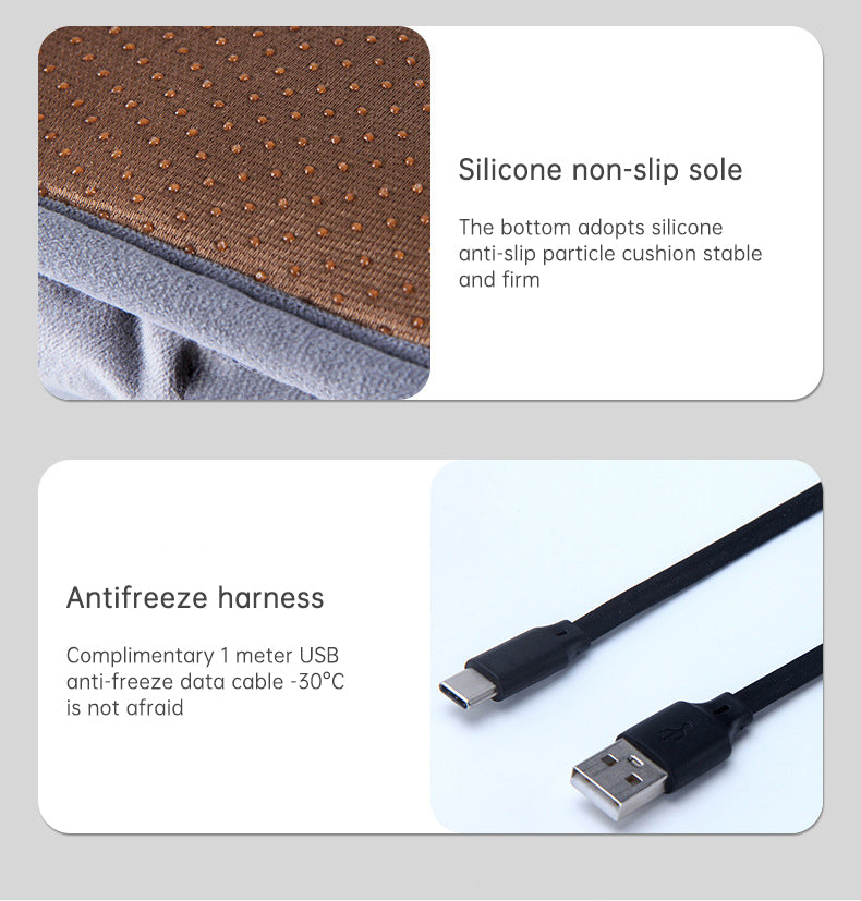 45X45cm USB Heating 3-speed Thermostat Cushion Office Sedentary Car Home Dual-use Winter Warm Physiotherapy Electric Heating Pad