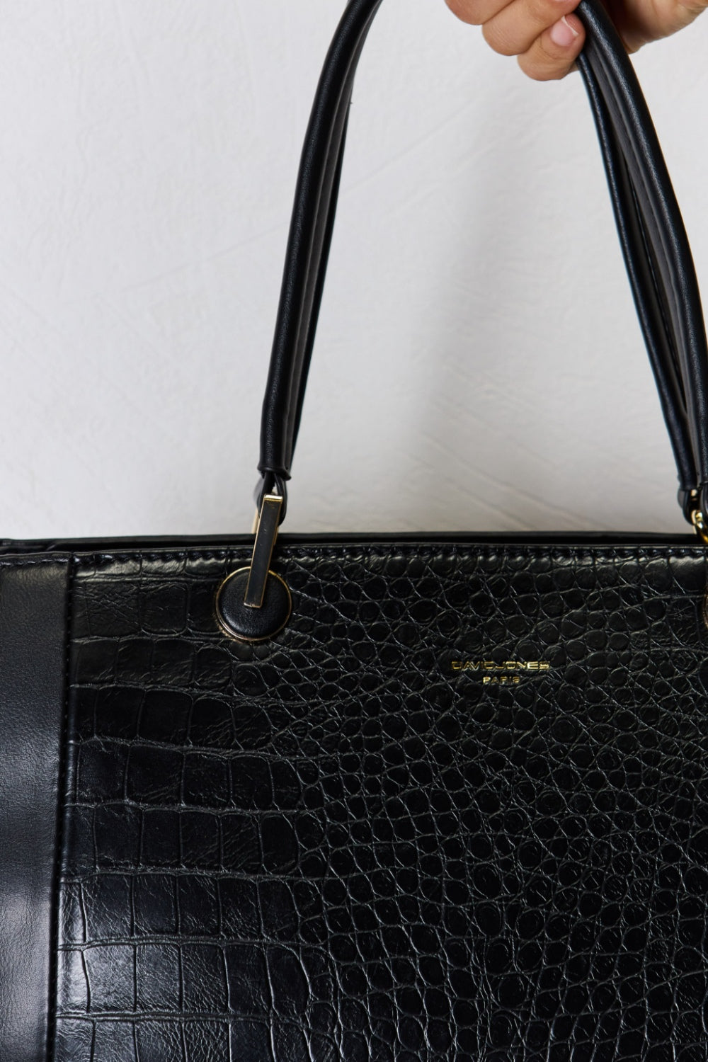 Sac à main en cuir PU texturé David Jones
