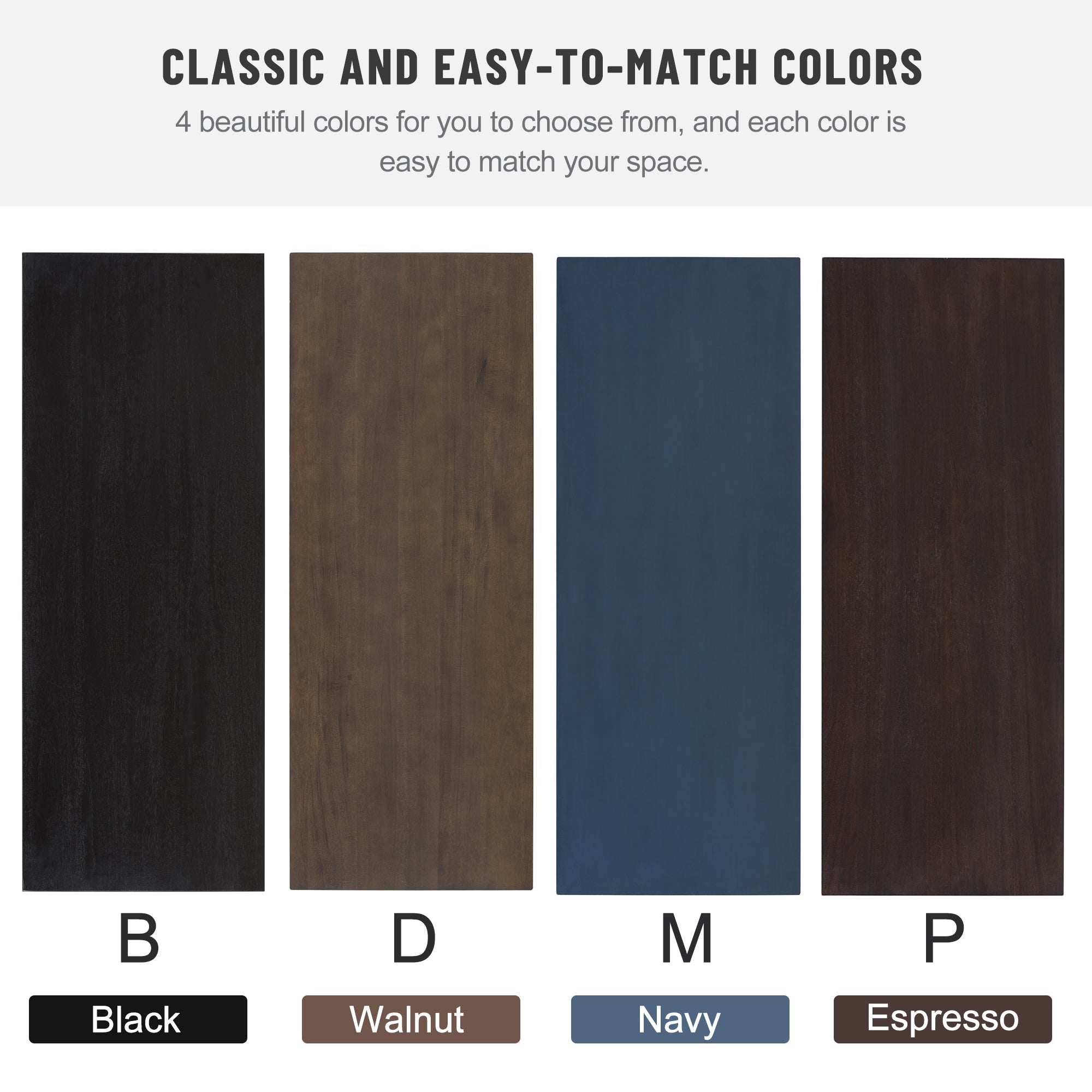 Console rustique vintage de 48 pouces – Table d'entrée de style ferme avec étagère ouverte et construction robuste (noyer)