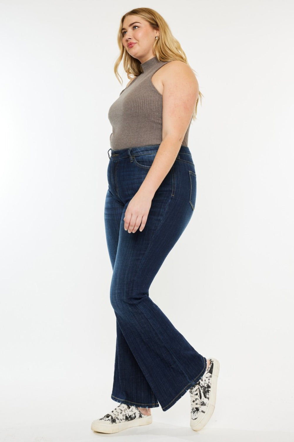 Jean évasé Kancan taille mi-haute