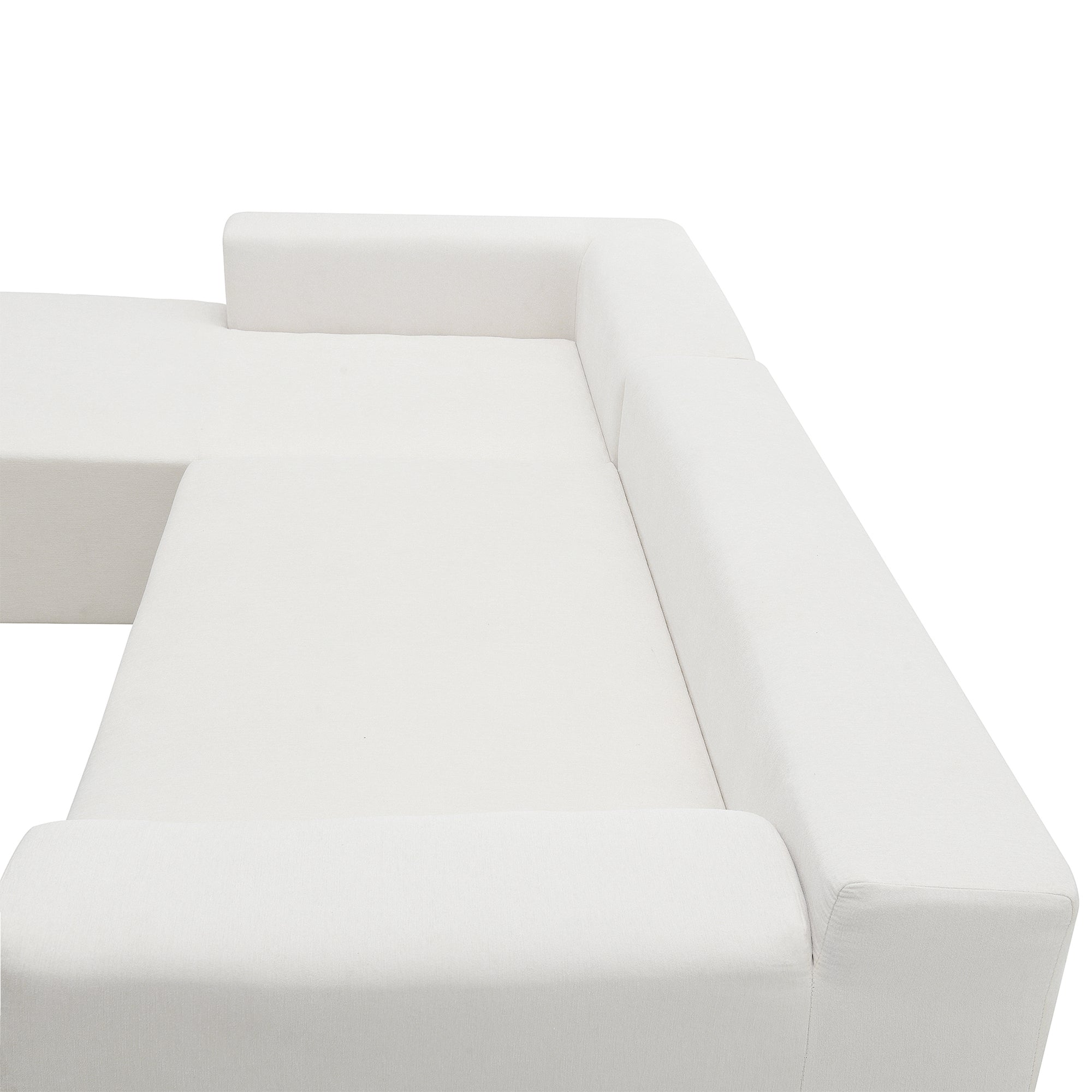 Ensemble de canapés de salon modulaires 109 x 68 pouces, style minimaliste moderne, blanc