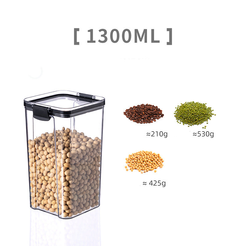 Sealed Cans Of Whole Grains Kitchen Storage Food Grade Transparent Plastic Cans Box Snacks Dry Goods Tea Storage Cans