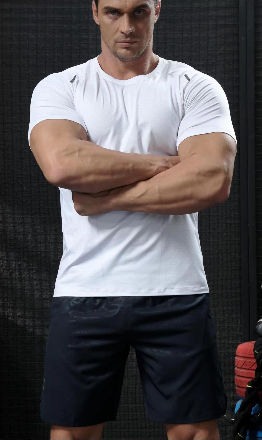 Sports T-shirt Men's Stretch Quick-drying Running Suit Workout Clothes Top