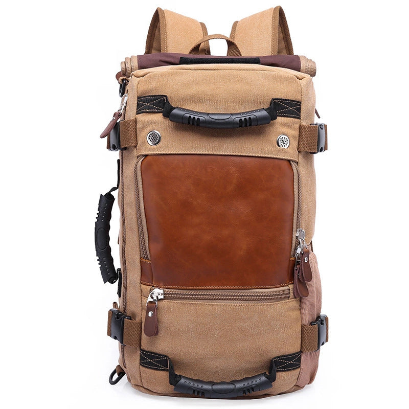 Sac à dos rétro décontracté grande capacité pour homme, sac à dos de voyage multifonctionnel