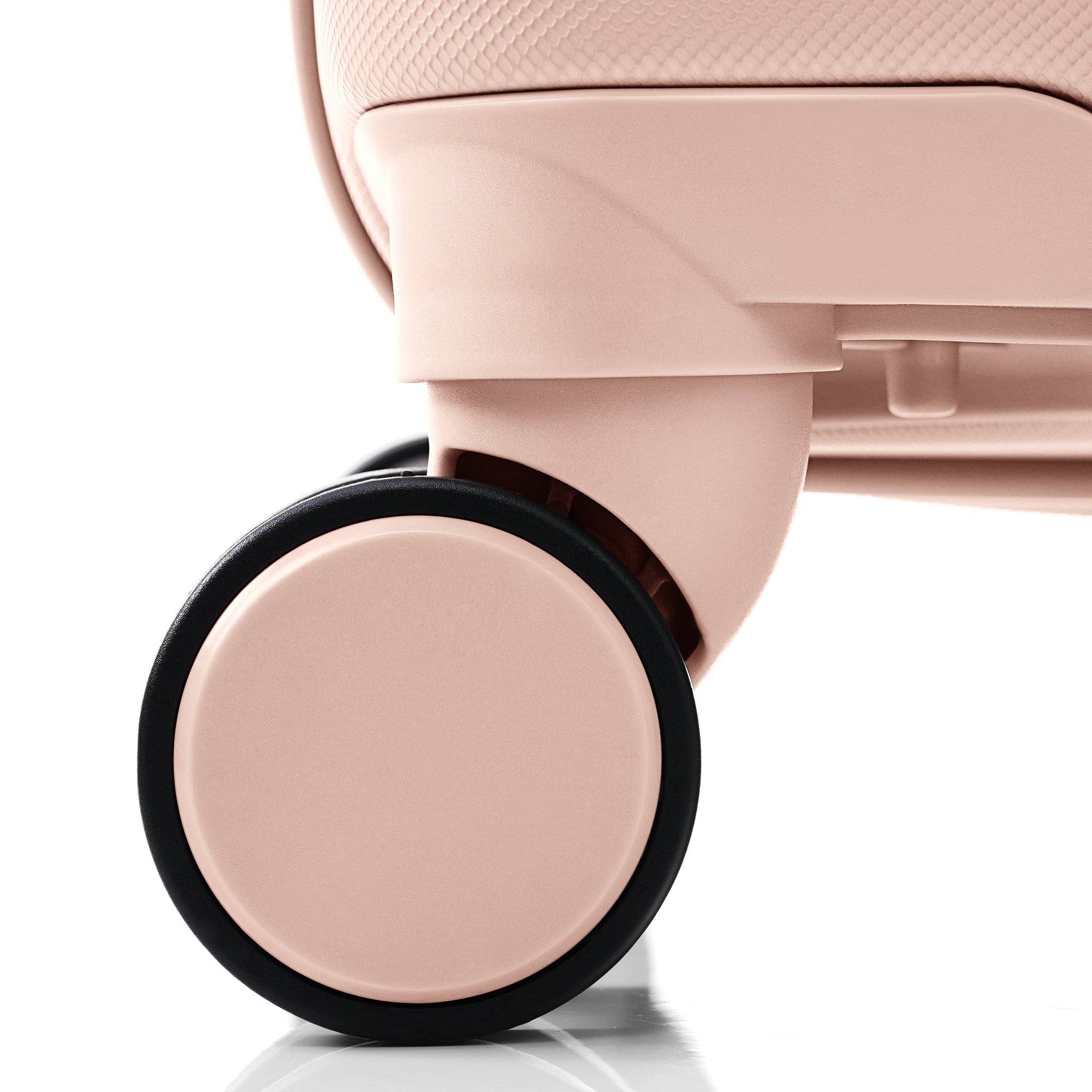 Ensemble de bagages 3 pièces, 20 pouces, valise rigide en ABS avec port USB et porte-gobelet, roue rotative, couleur rose