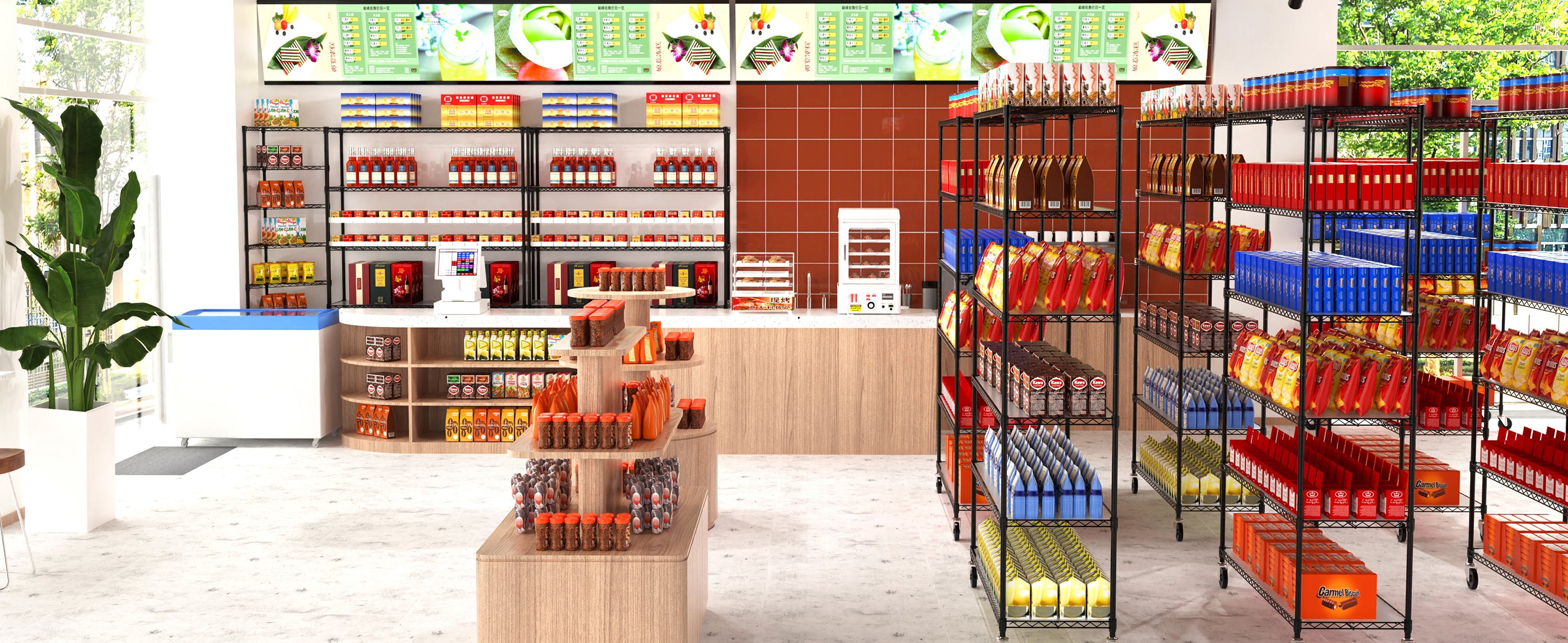 Étagère métallique à 6 niveaux, 6 000 lb, réglable en hauteur, avec roulettes, noire, pour garage