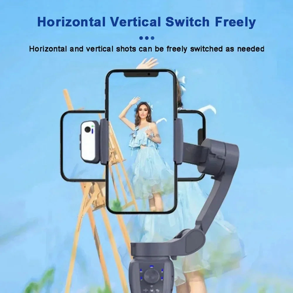 Stabilisateur anti-vibration 3 axes pour téléphone portable F12, caméra de diffusion en direct Tiktok PTZ, suivi intelligent AI, reconnaissance faciale