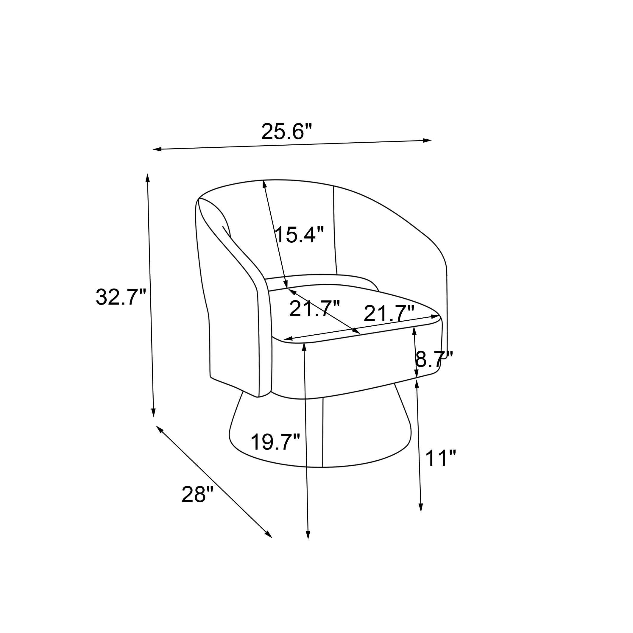 Swivel Accent Chair Armchair Round Barrel Chair in Fabric for Living Room Bedroom Nude Teddy