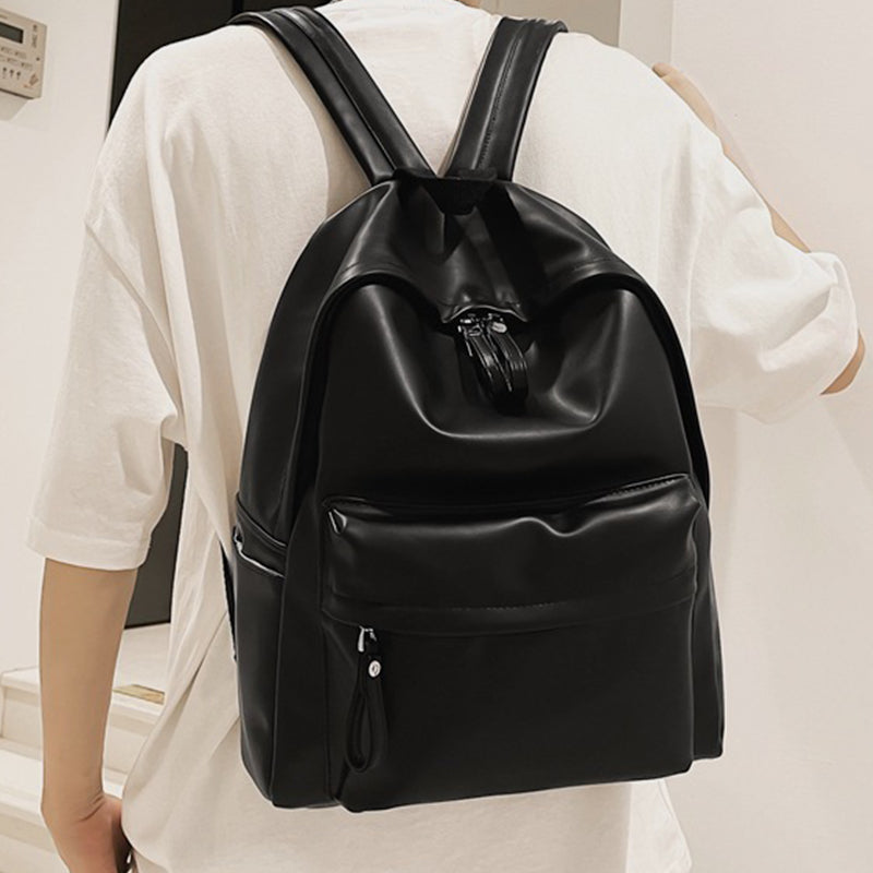 Sac à dos zippé en cuir PU