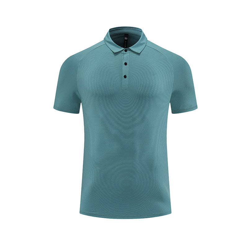Polo de sport à séchage rapide pour homme, haut d'été à manches courtes et col business, séchage rapide, pour course à pied, fitness, entraînement