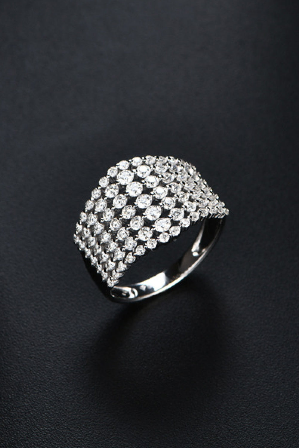 Bague en argent sterling 925 avec moissanite de 1,21 carat
