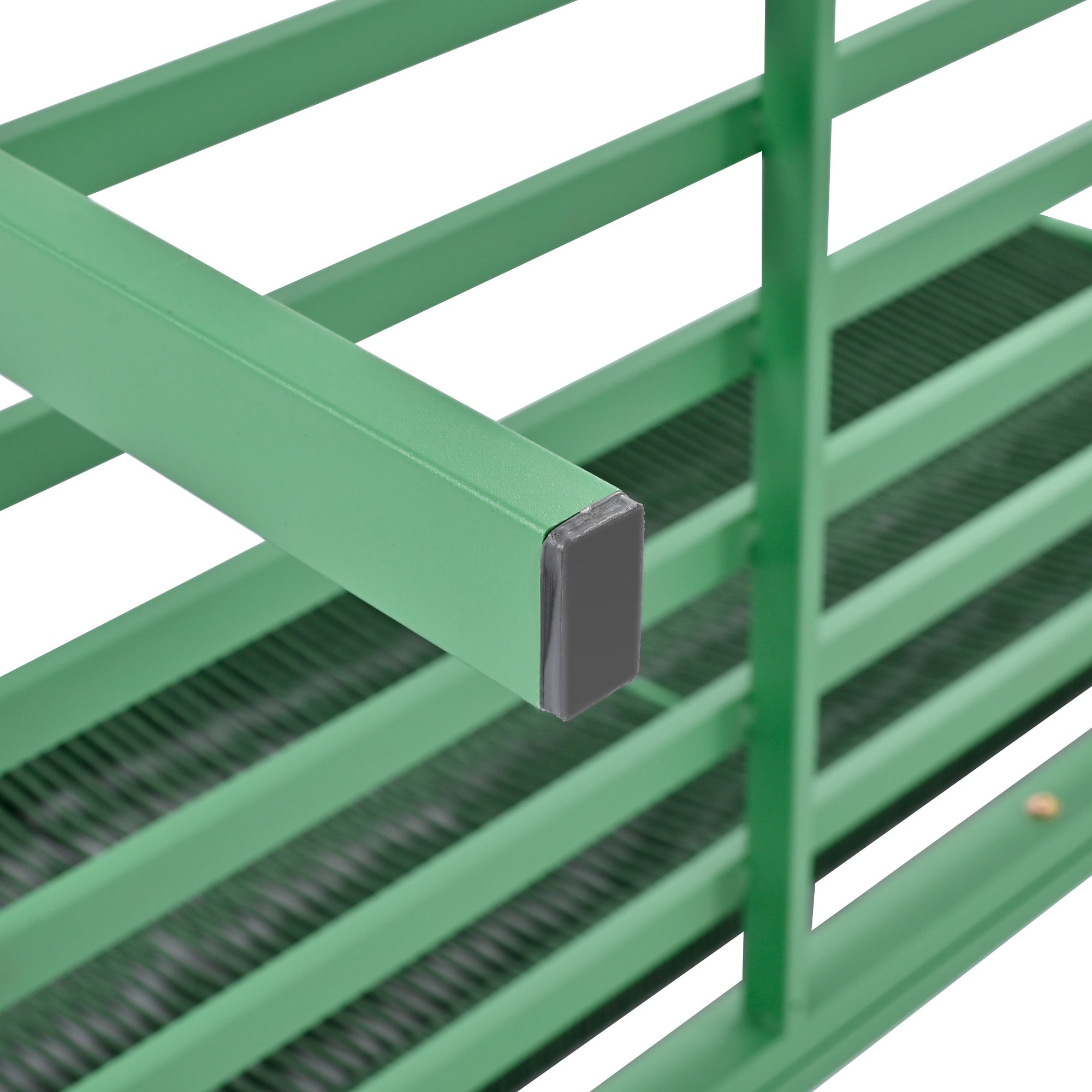 Outdoor Furniture with Tempered Glass Table, Set Deep Seating with Thick Cushion (Fluorescent Yellow & Green)