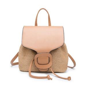 Sac à dos en paille pour femme, sac à bandoulière, sac à dos de loisirs, de plage, pour adolescentes, de qualité, pour voyage, livres