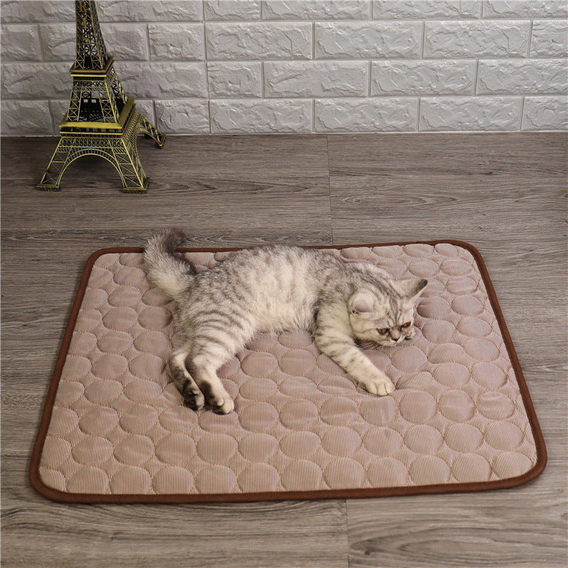 Tapis de refroidissement d'été pour animaux de compagnie, tapis pour chien, tapis en soie glacée, tapis rafraîchissant pour chat