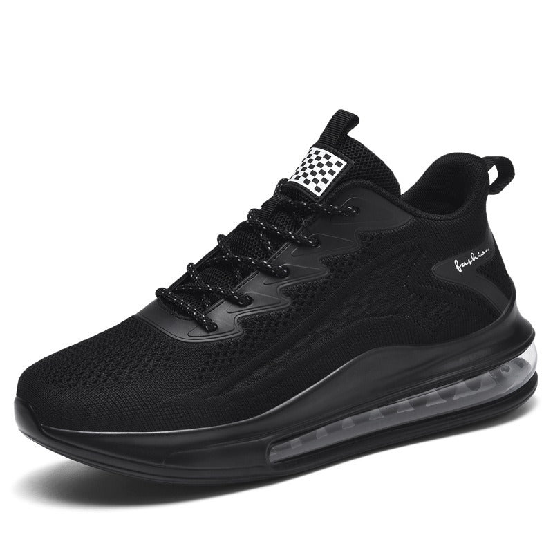 Chaussures de course à coussin d'air pleine longueur pour hommes, chaussures en maille respirante augmentant la hauteur