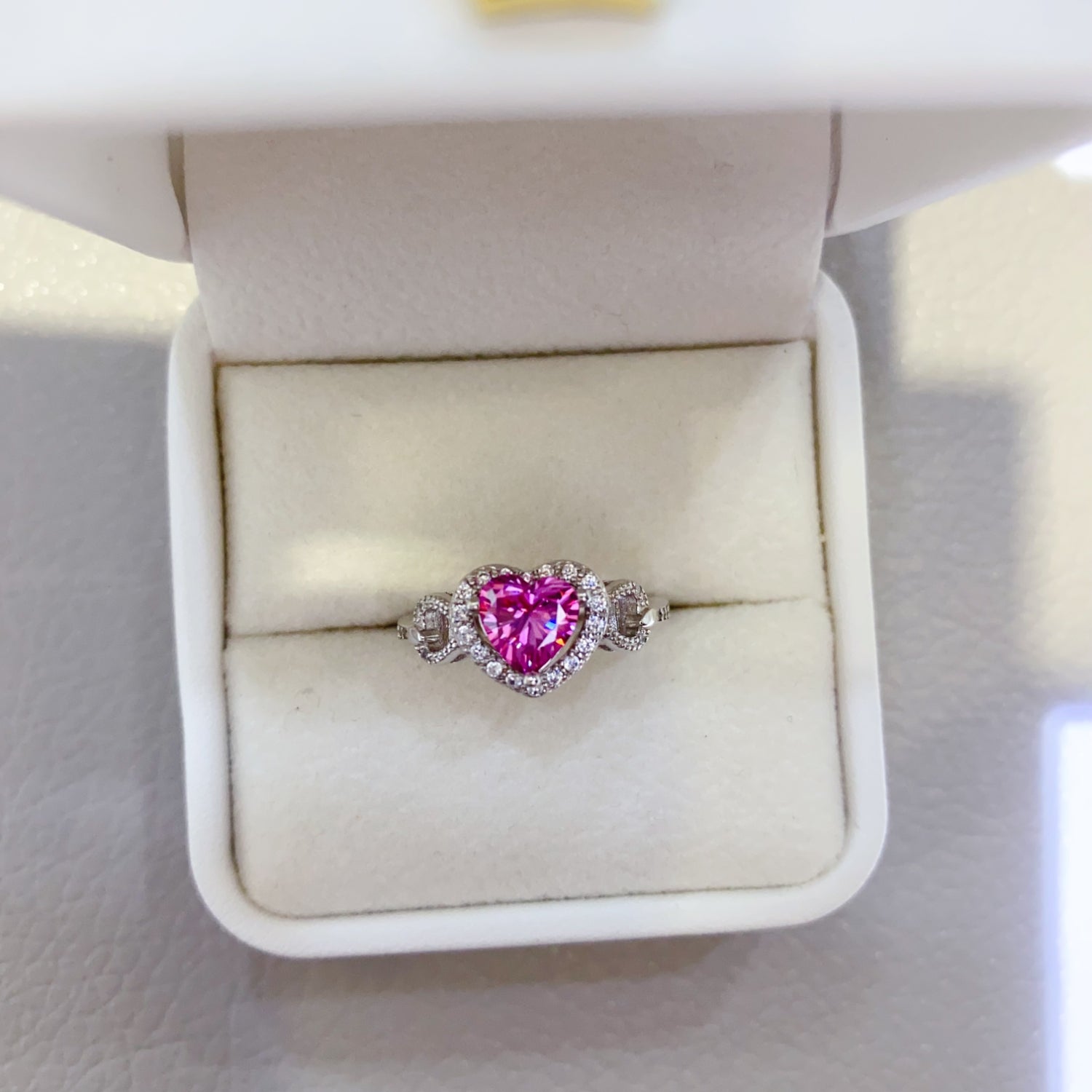 Bague en argent sterling 925 avec moissanite de 1 carat