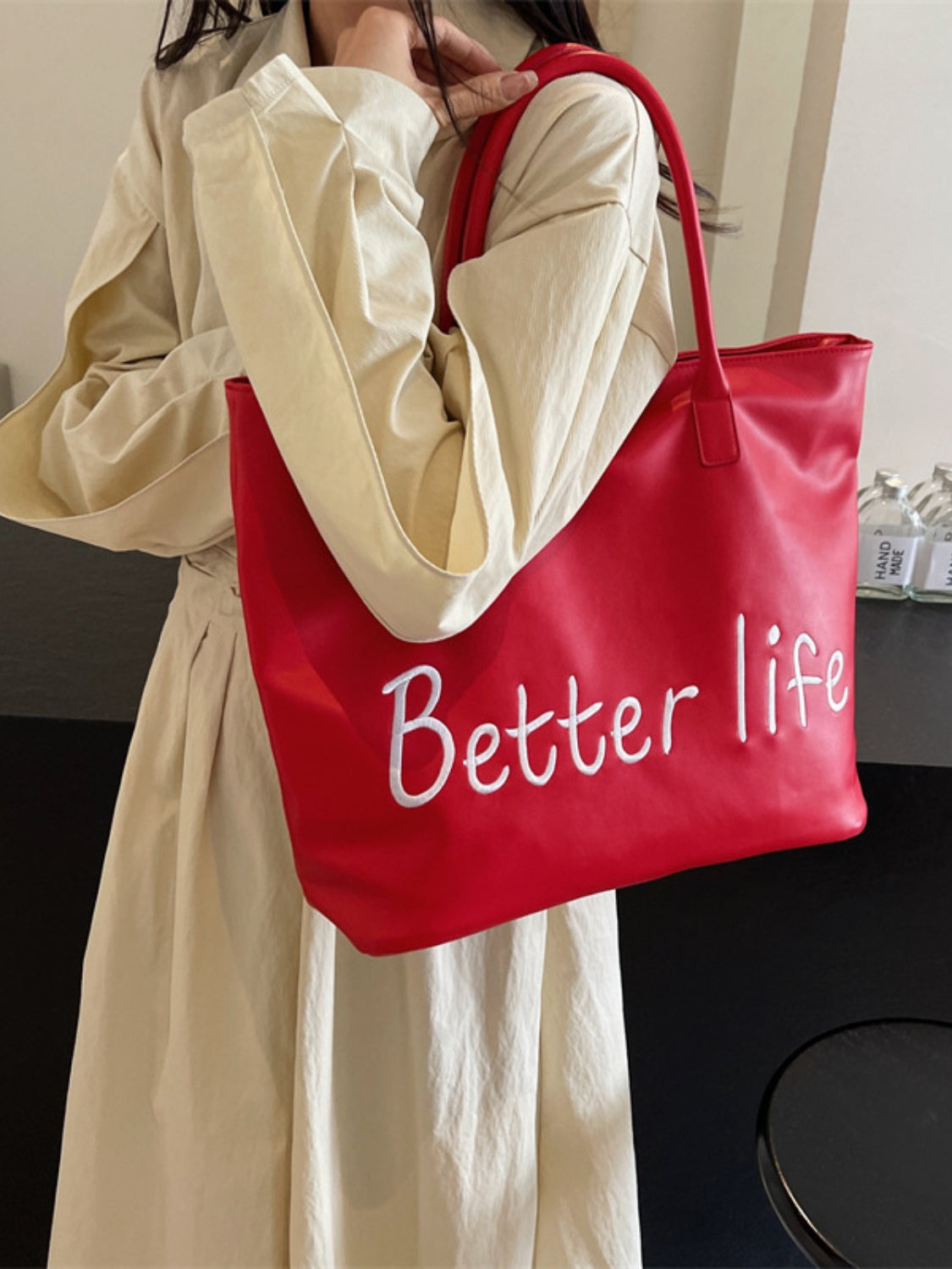 Sac fourre-tout en cuir PU BETTER LIFE