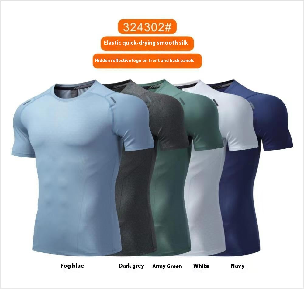 Sports T-shirt Men's Stretch Quick-drying Running Suit Workout Clothes Top