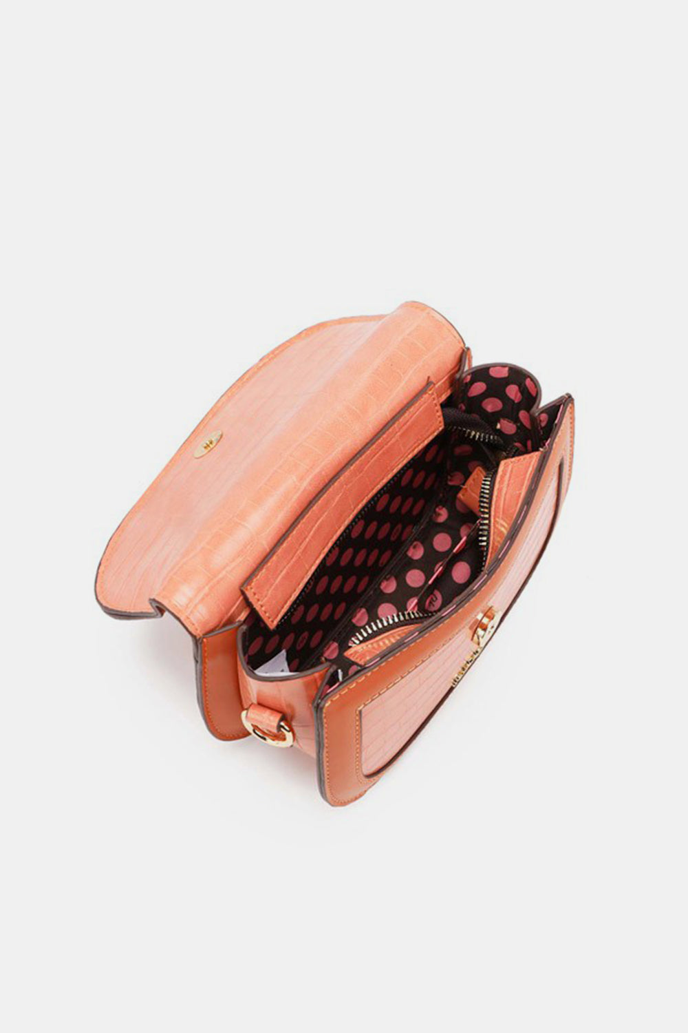 Sac bandoulière en relief crocodile Nicole Lee USA