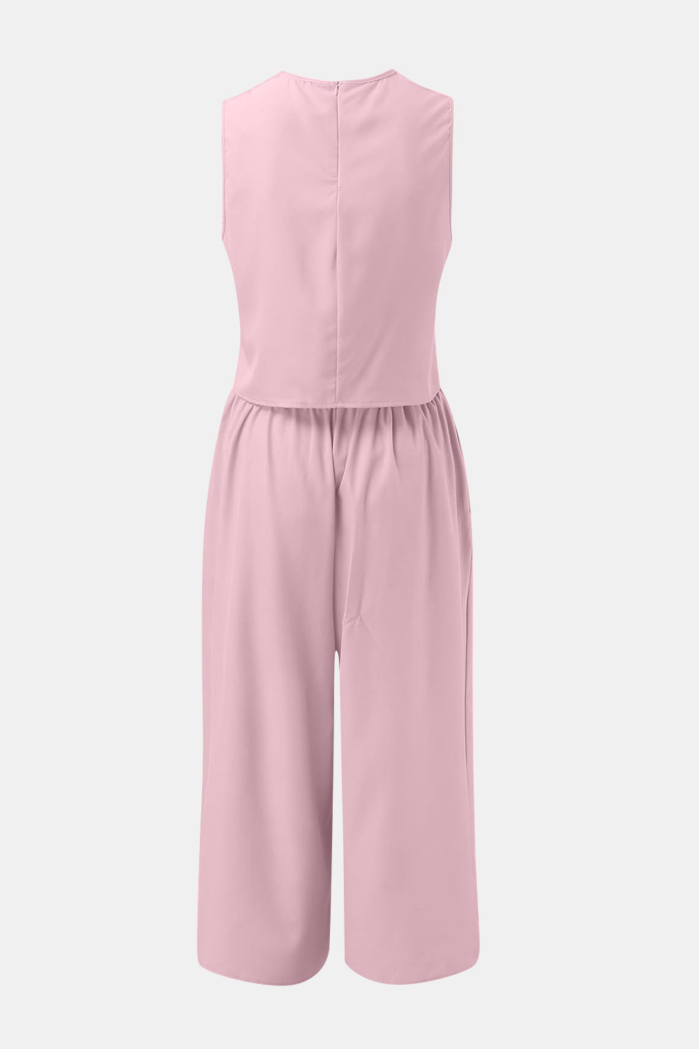 Ensemble haut à col rond et pantalon large
