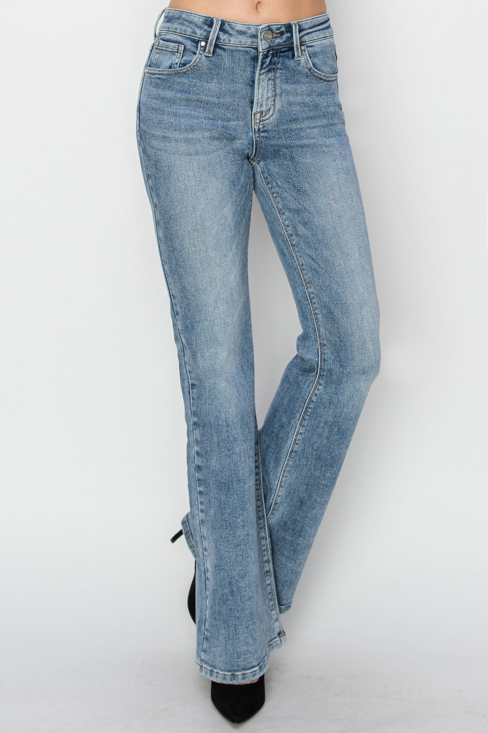 Jean bootcut taille mi-haute RISEN pleine grandeur