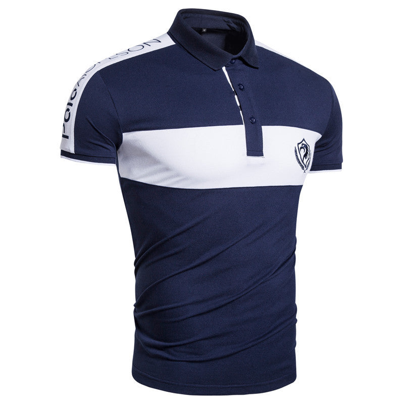 Casual Stitching Shirt Short-sleeved T-shirt Summer Embroidery Advertising Shirt