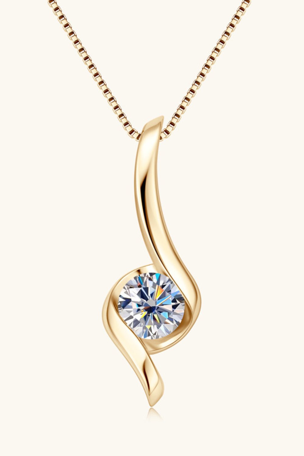1 Carat Moissanite 925 Sterling Silver Necklace - Masidas Stores