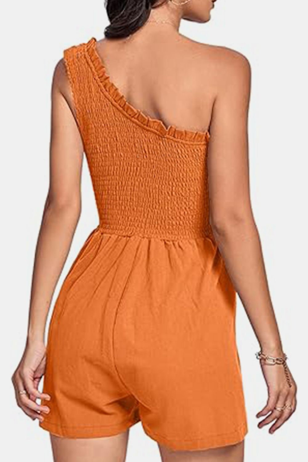 Combinaison à smocks et à une épaule