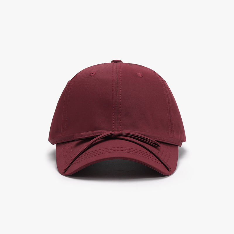 Casquette de baseball en coton avec nœud noué