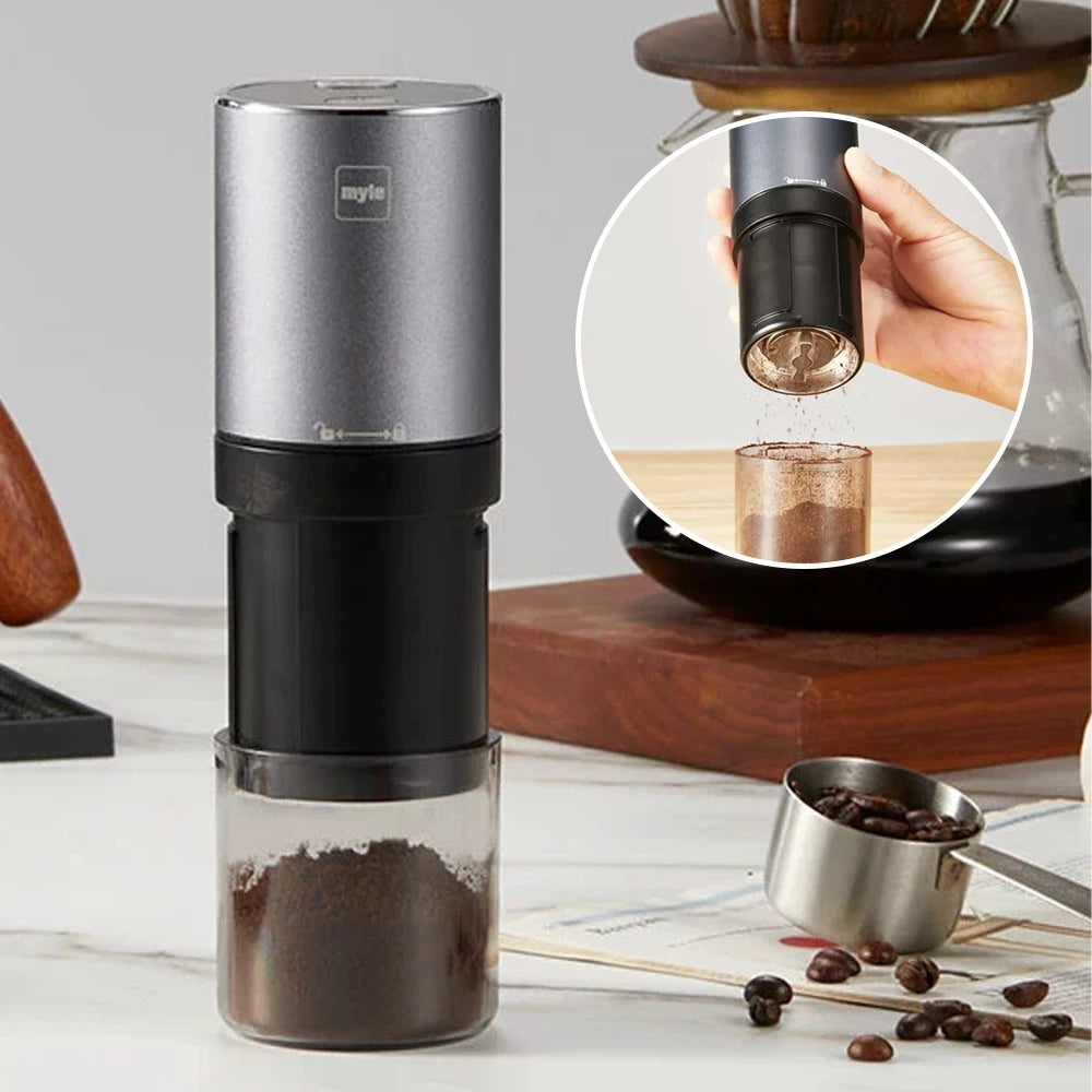 Moulin à café électrique, moulin à grains de café, chargeur USB, moulin à expresso en acier inoxydable, moulin à épices