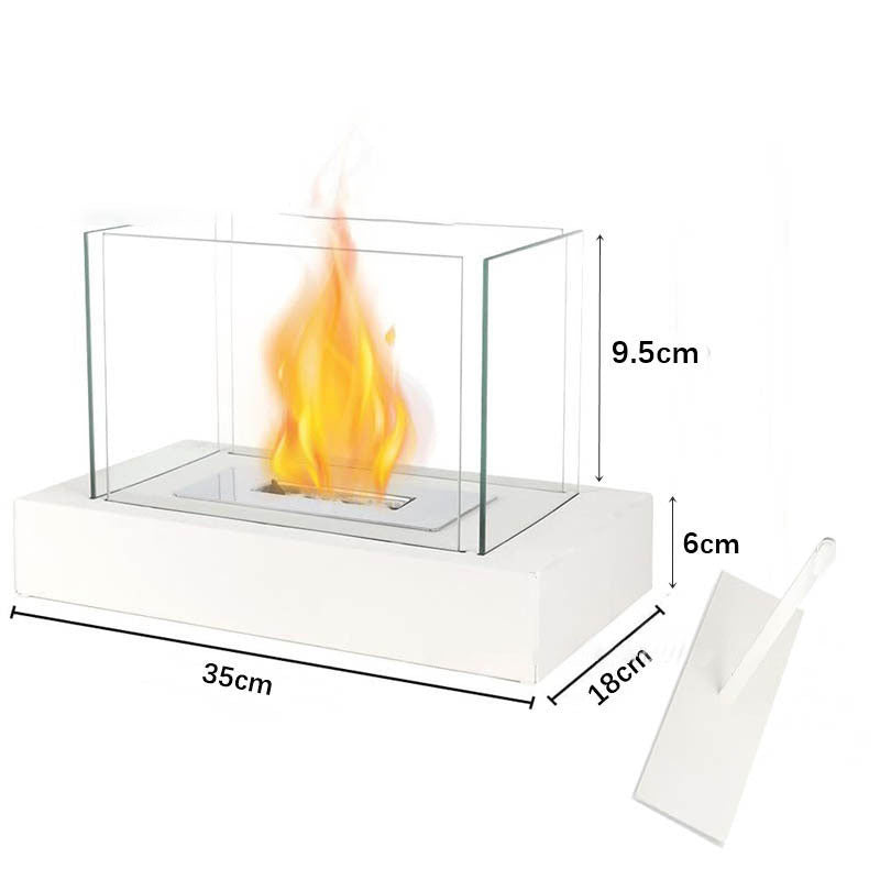Four sided square alcohol fireplace lamp bar atmosphere desktop decoration heating oven lamp home real fire fireplace