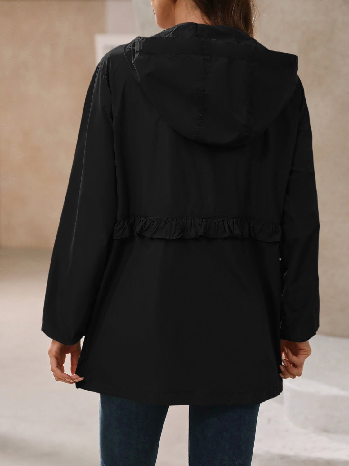 Veste à capuche zippée à manches longues