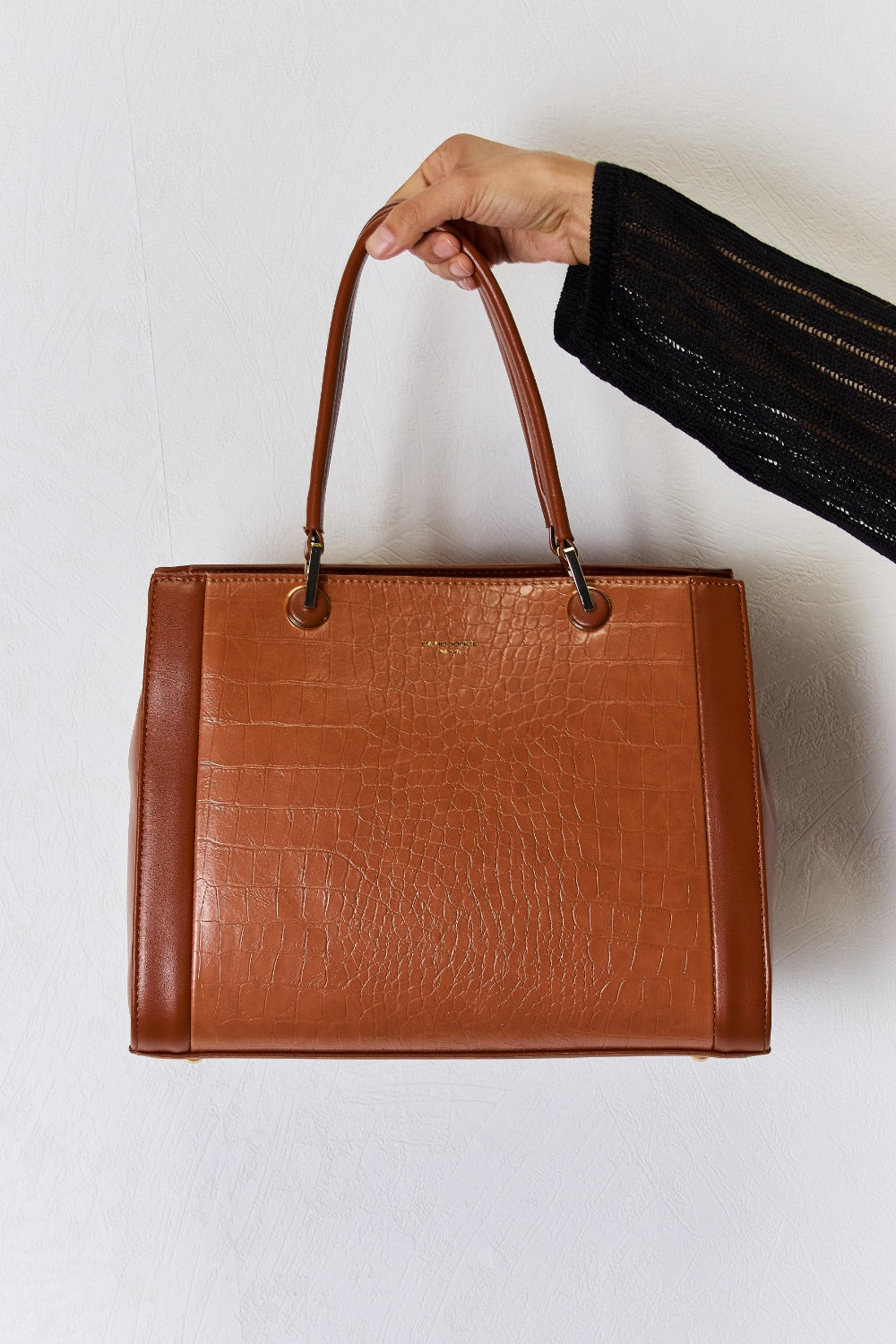 Sac à main en cuir PU texturé David Jones