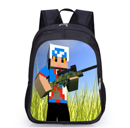 Teenager MineCraft Cartoon Backpack Boy Cartoon School Bags