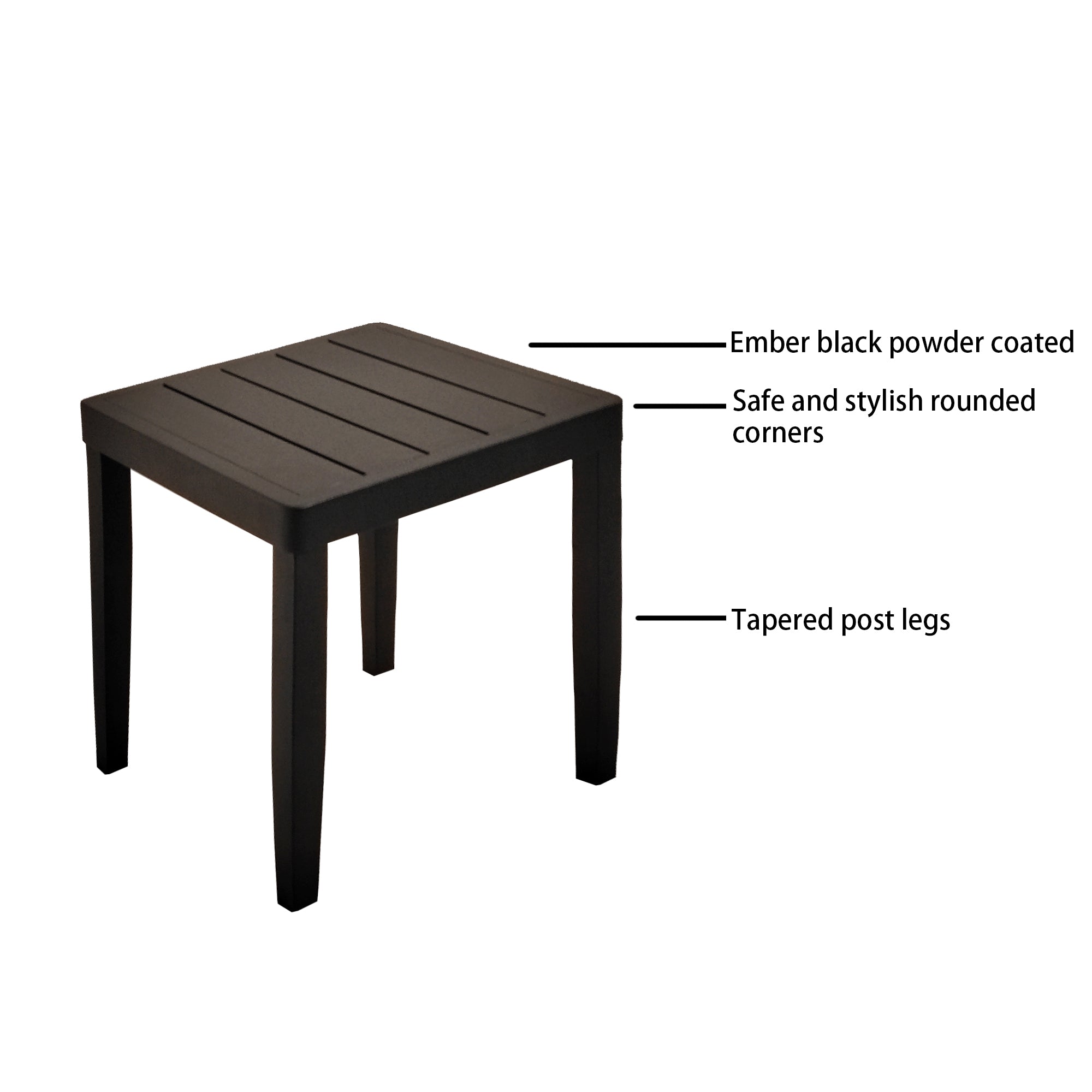 Ensemble de 3 chaises longues d'extérieur en aluminium avec 2 chaises longues et 1 table d'appoint