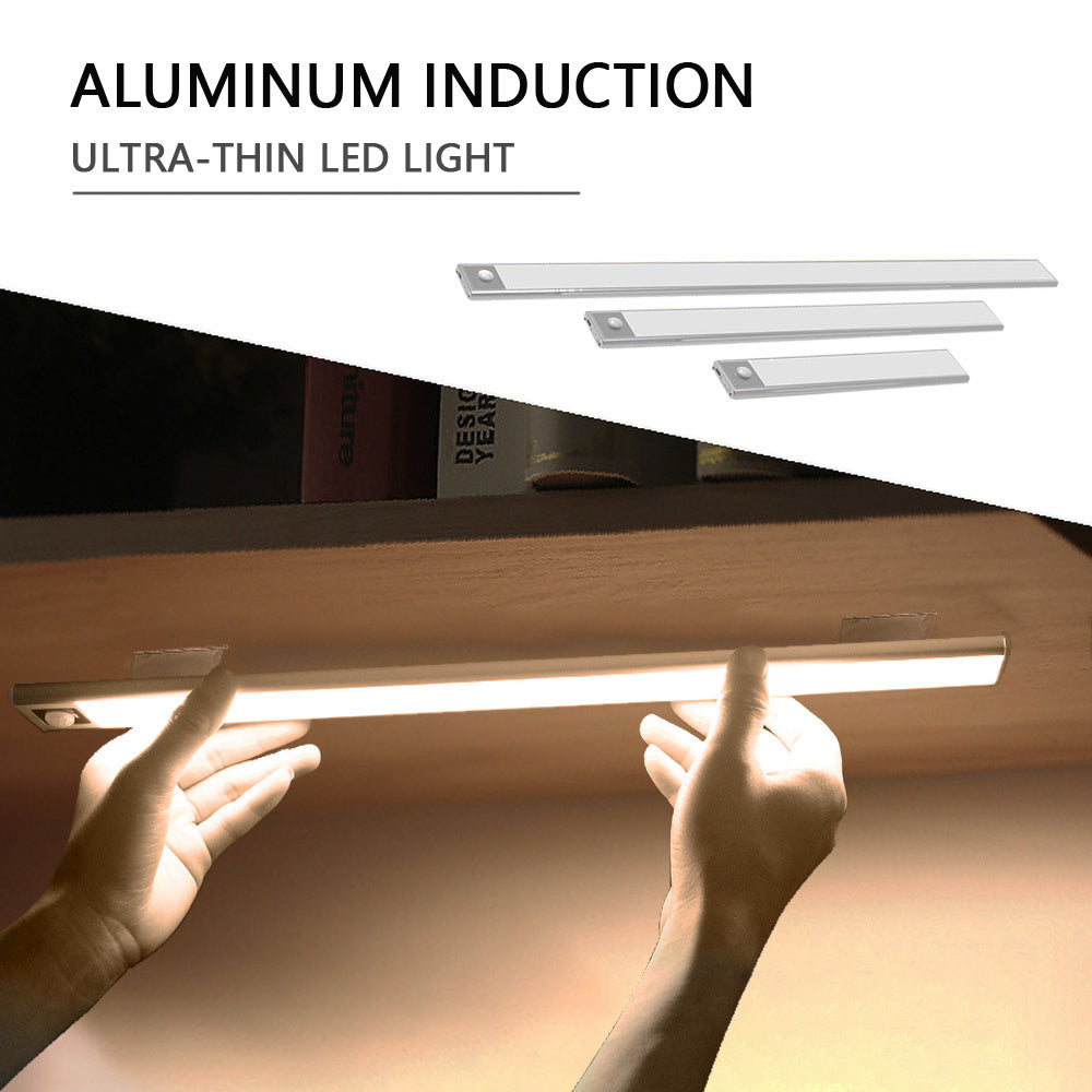Lampe LED sous-meuble avec détecteur de mouvement, rechargeable par USB, veilleuse pour placard, cuisine, applique murale d'intérieur