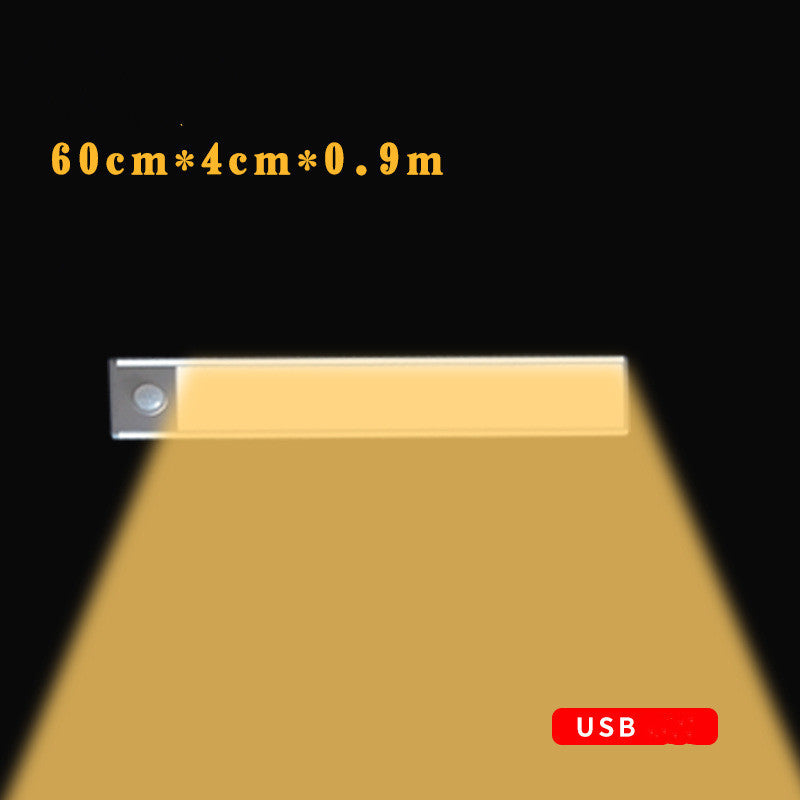 Lampe LED sous-meuble avec détecteur de mouvement, rechargeable par USB, veilleuse pour placard, cuisine, applique murale d'intérieur