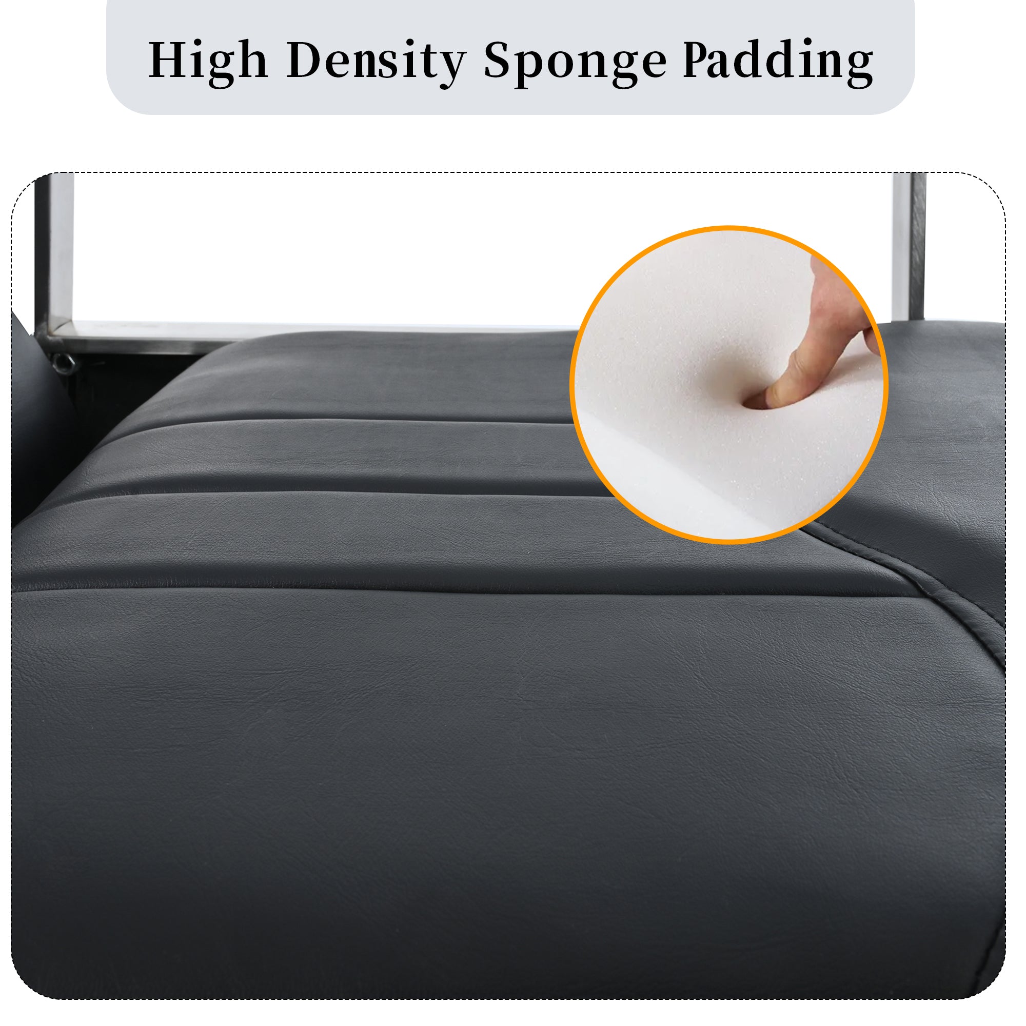 Fauteuil de salon de coiffure inclinable avancé avec pompe hydraulique robuste, rotation à 360 °, capacité de poids maximale de 400 livres, bla