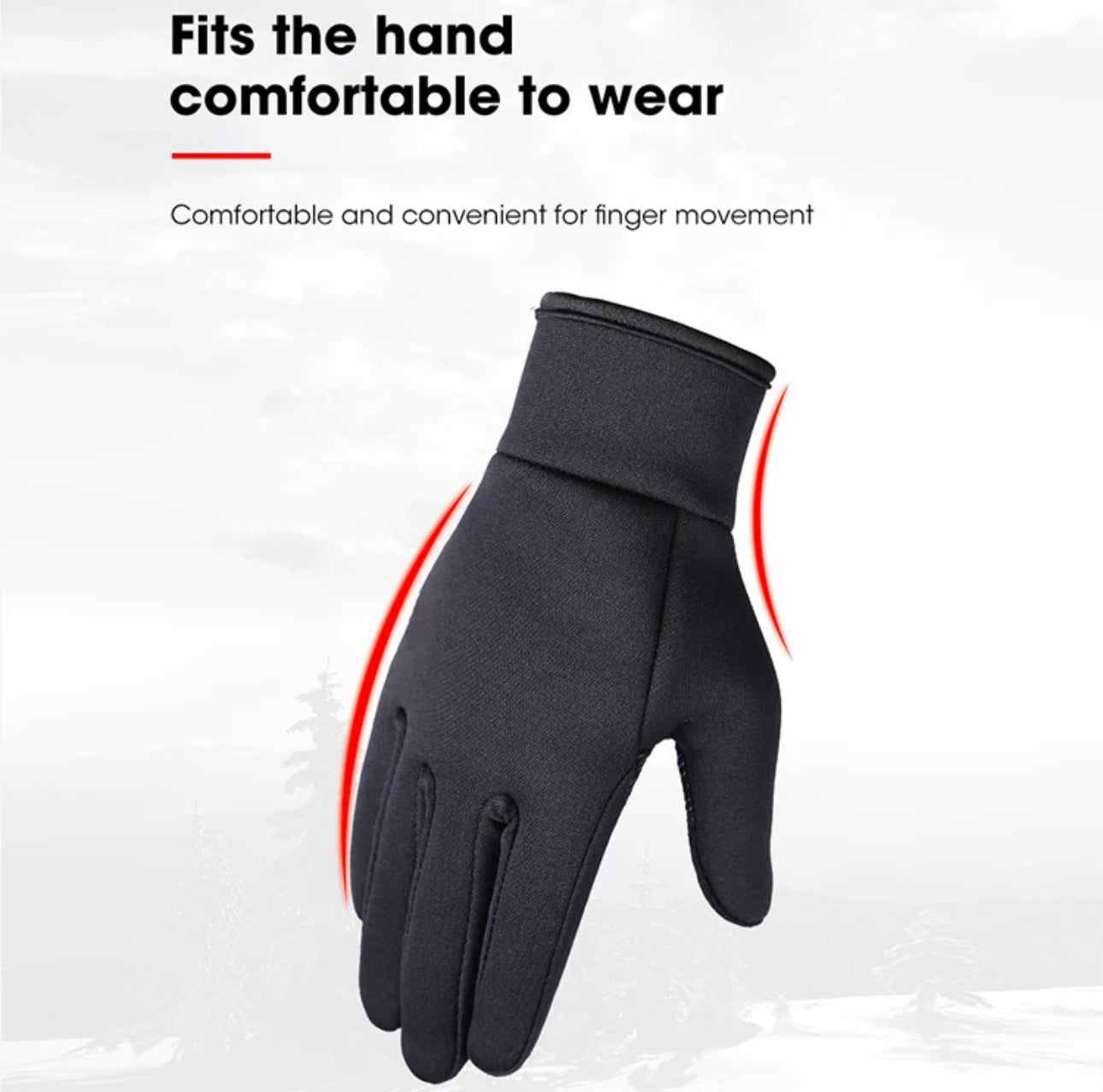 Winter thermal touch screen gloves for male and female