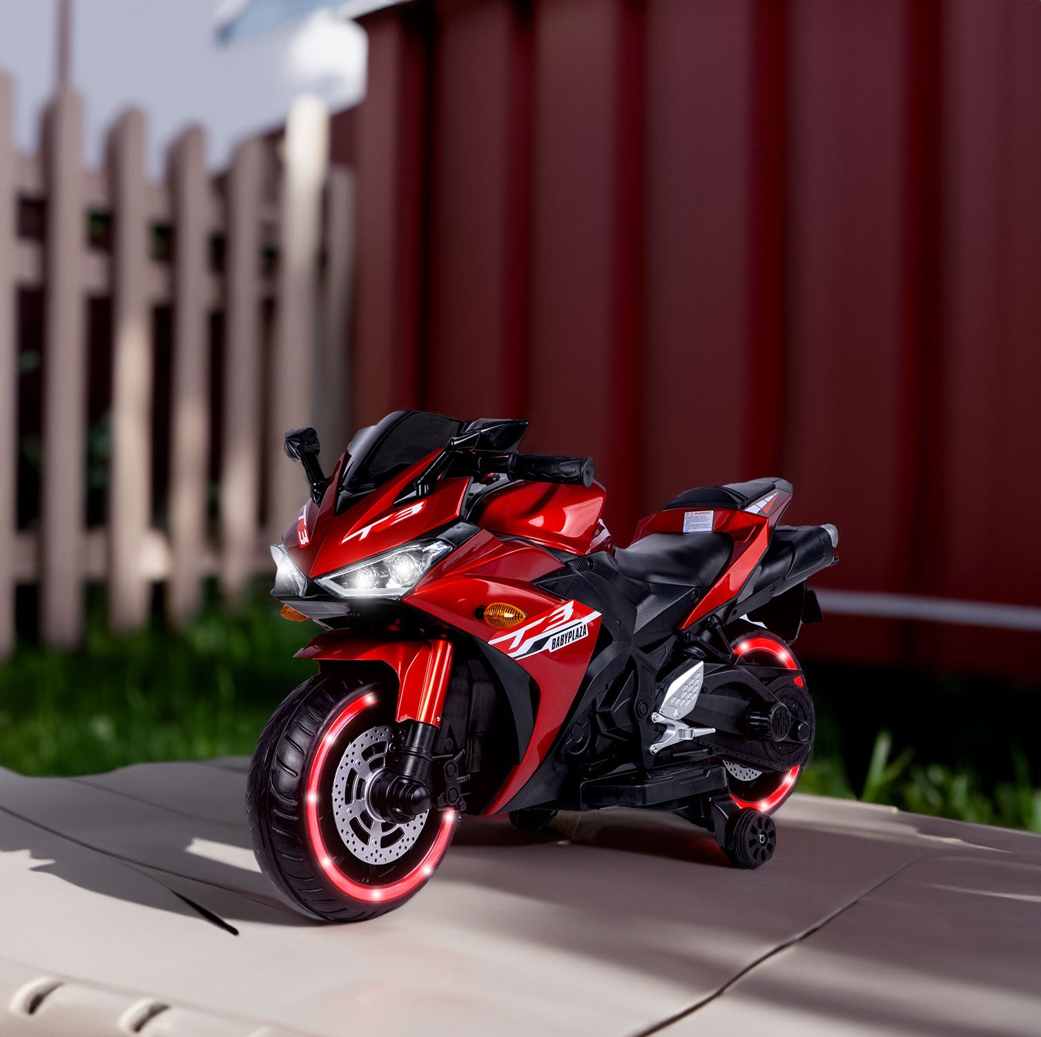 Moto pour enfants 12 V, moto pour enfants de 3, 4, 5 et 6 ans, garçons et filles, 12 V, 7 Ah, jouet pour enfants avec roues d'entraînement