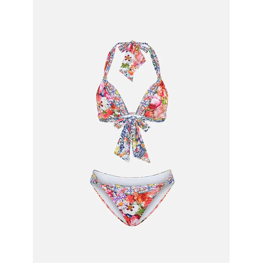 Maillot de bain une pièce imprimé ajouré sexy pour femmes de mode européenne et américaine avec ensemble de maillot de bain à bretelles