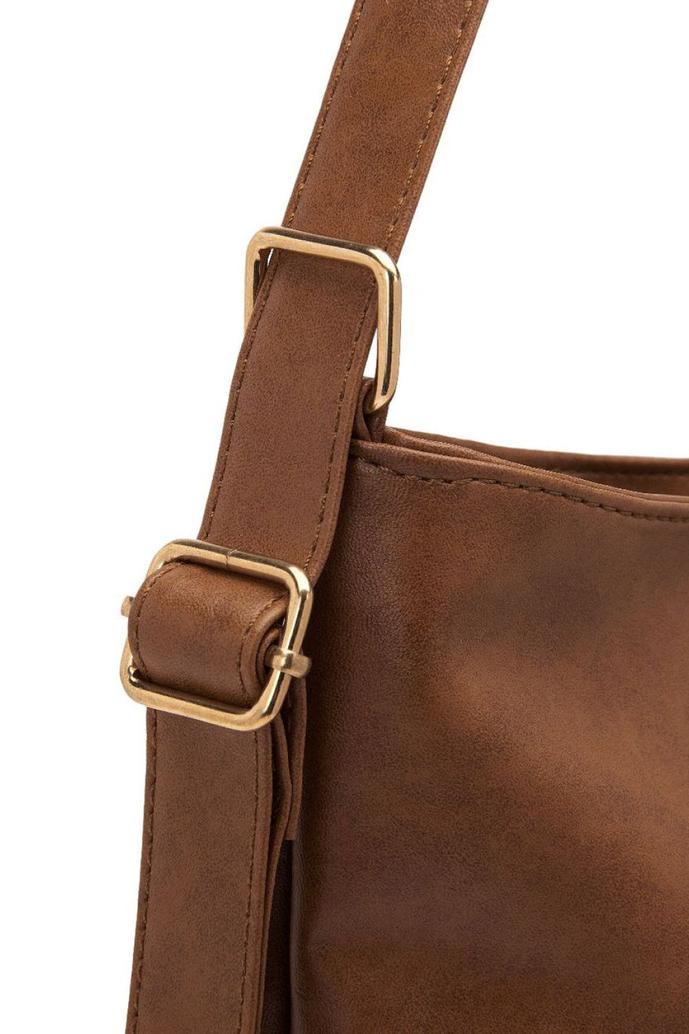Grand sac à bandoulière en cuir PU