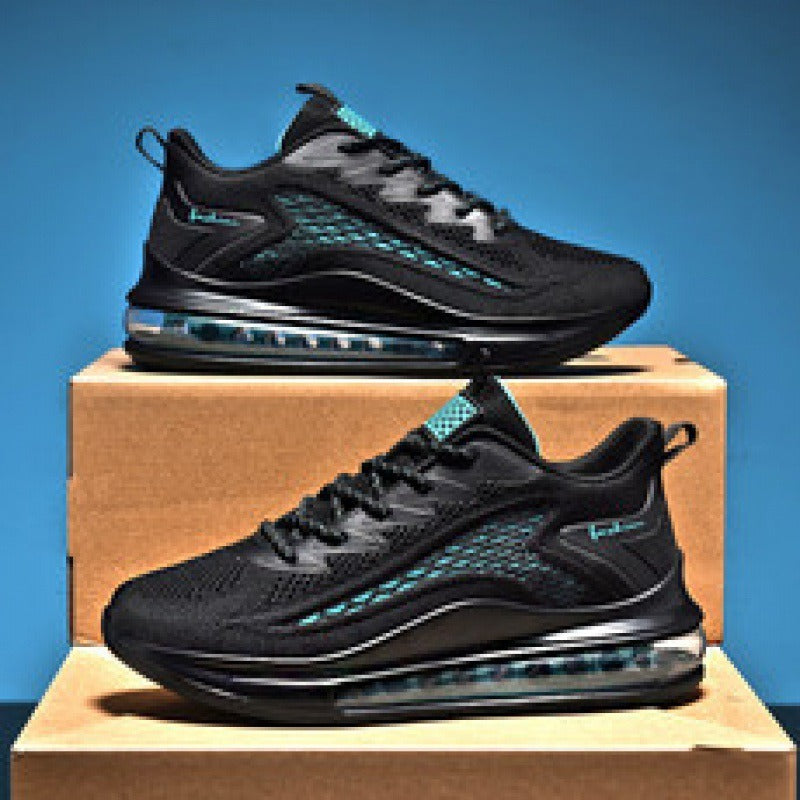 Chaussures de course à coussin d'air pleine longueur pour hommes, chaussures en maille respirante augmentant la hauteur