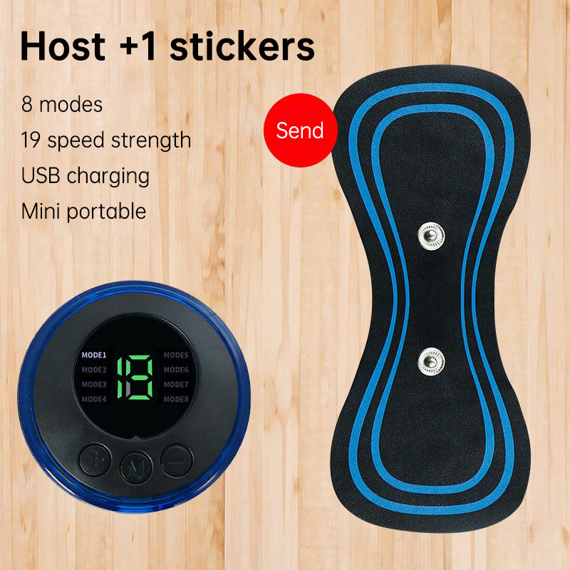 Masseur de cou électrique EMS à impulsions, patch de massage cervical, autocollant pour le dos, stimulateur musculaire, soulagement portable de la douleur, relaxation