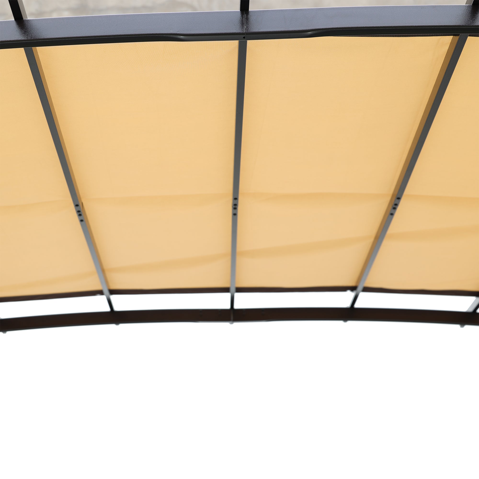 Pergola d'extérieur 12 x 9 pieds, tonnelle rétractable, structure en acier, pergola à raisins, abri solaire pour jardins