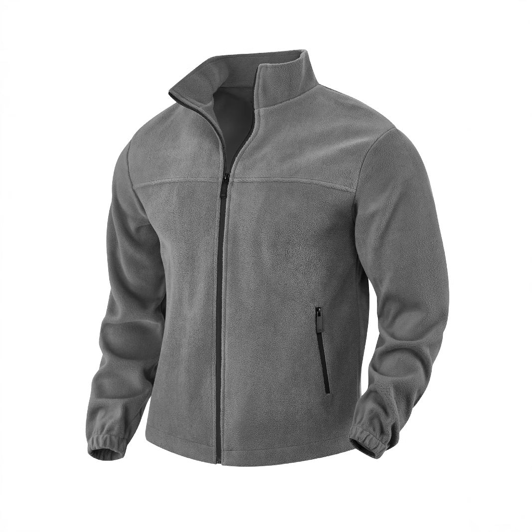 Outdoor zipper stand up collar jacket top